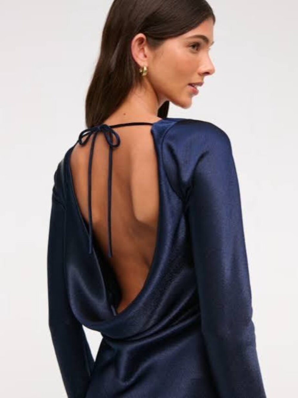 abercombie Long-Sleeve Cowl Back Maxi Dress